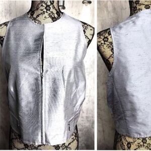 Vintage Emanuel Ungaro Silk Vest Size 10 Gruppo GFT Italy 80’s Beautifully Made!